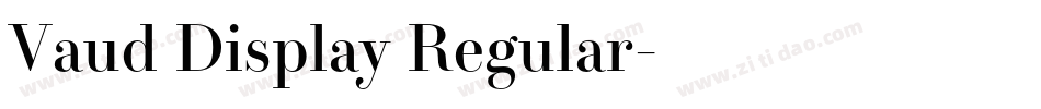 Vaud Display Regular字体转换